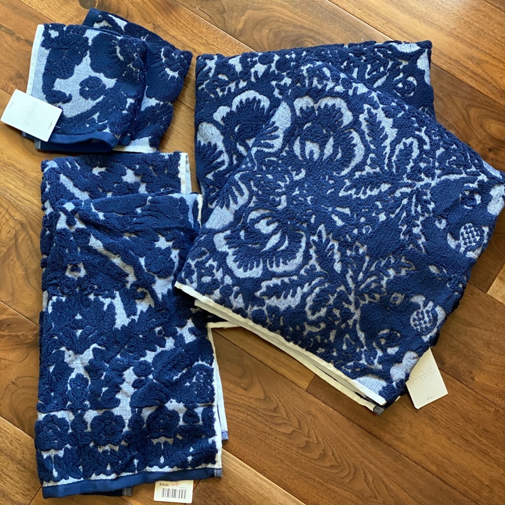 Anthropologie Home - 2 bath, hand, face towels